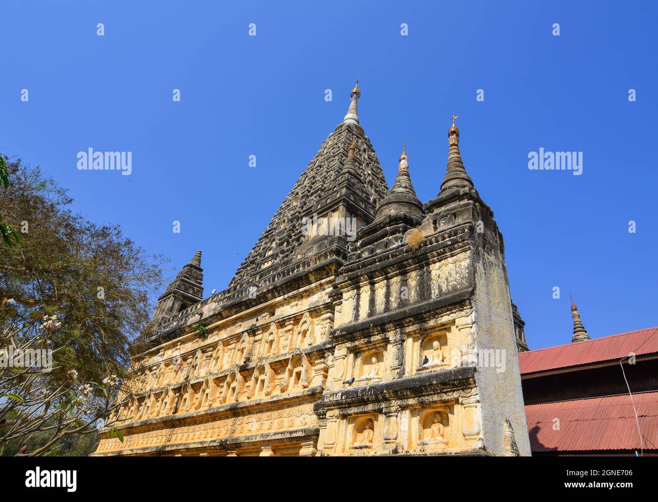 Ancient Buddhist temple in Bagan, Myanmar. It is estimated that over ...