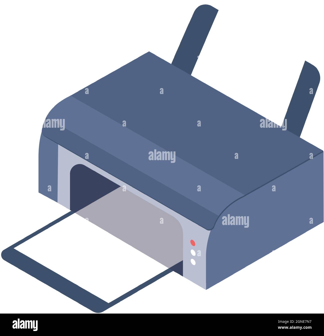 Office equipment for copy or print document. Vector office printer