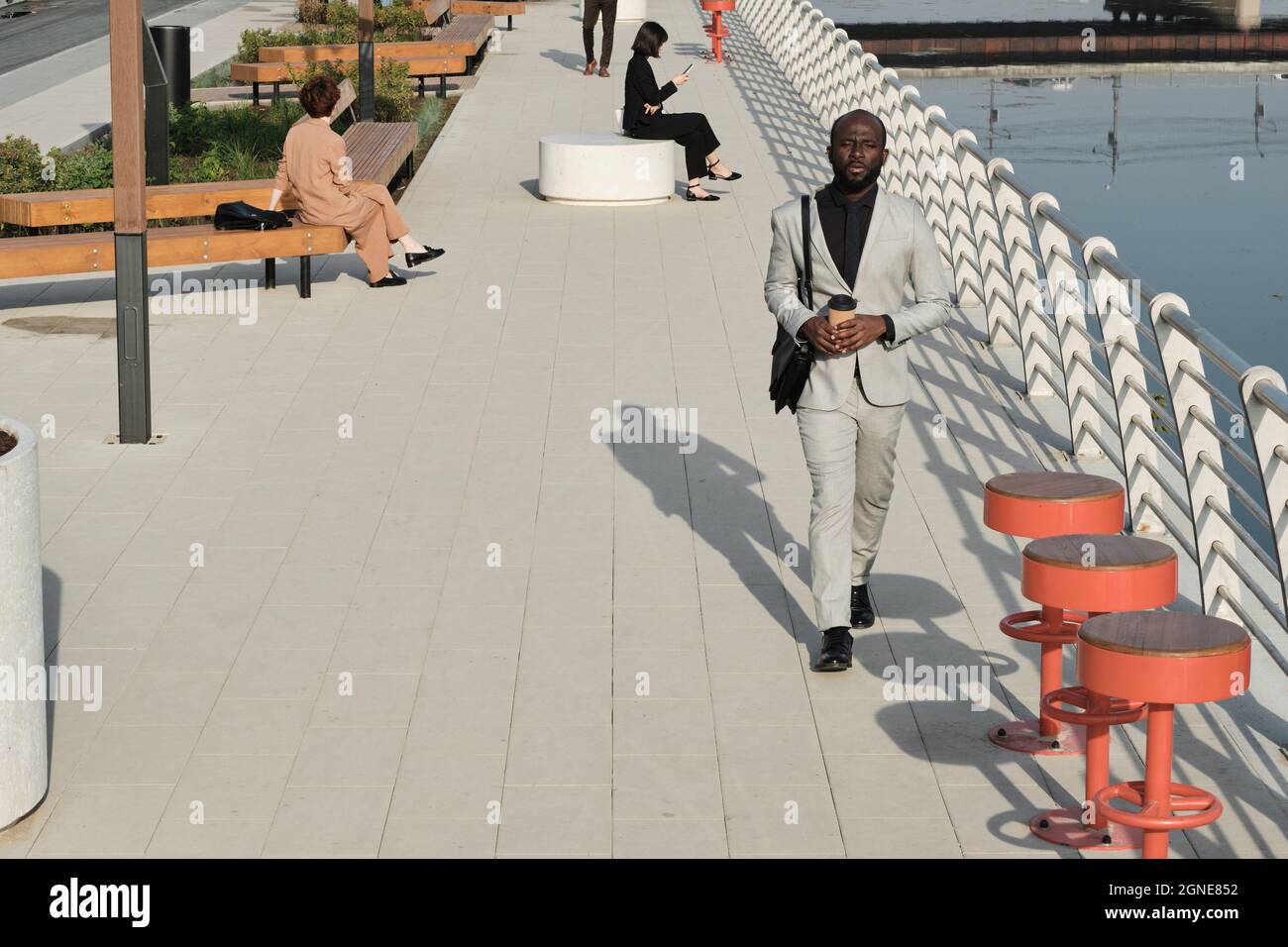High angle people walking hi-res stock photography and images - Alamy