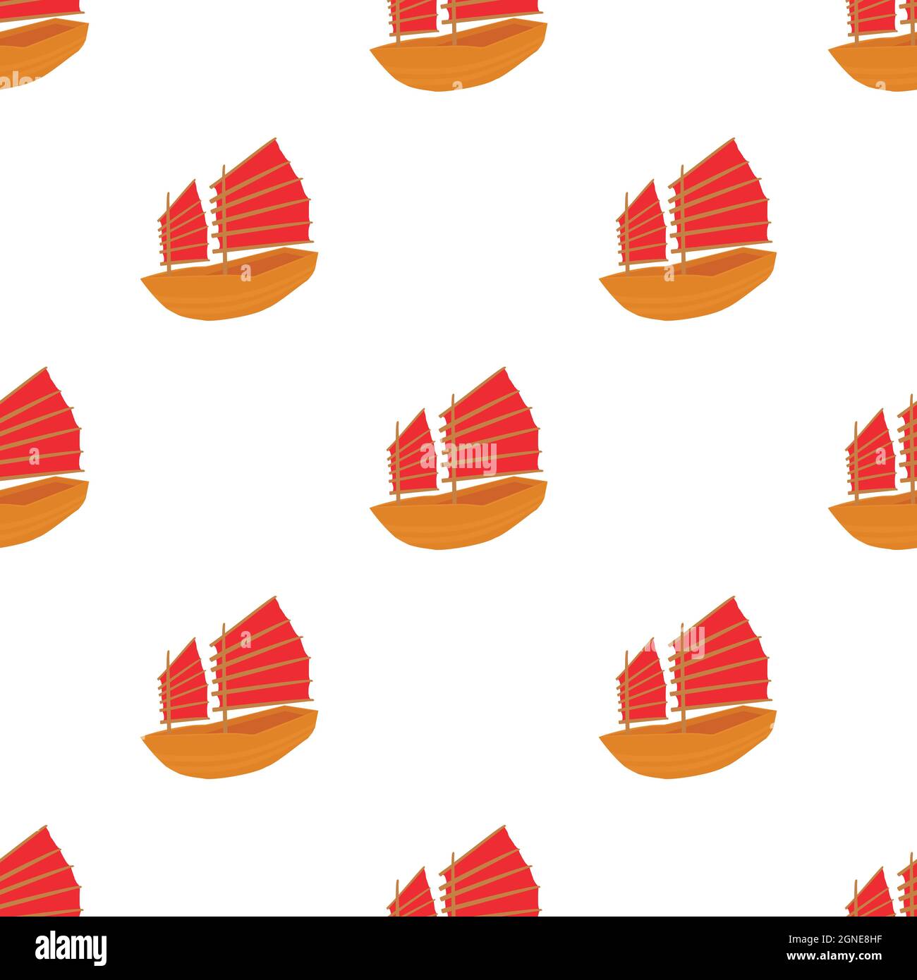 Chinese ship pattern seamless background texture repeat wallpaper ...