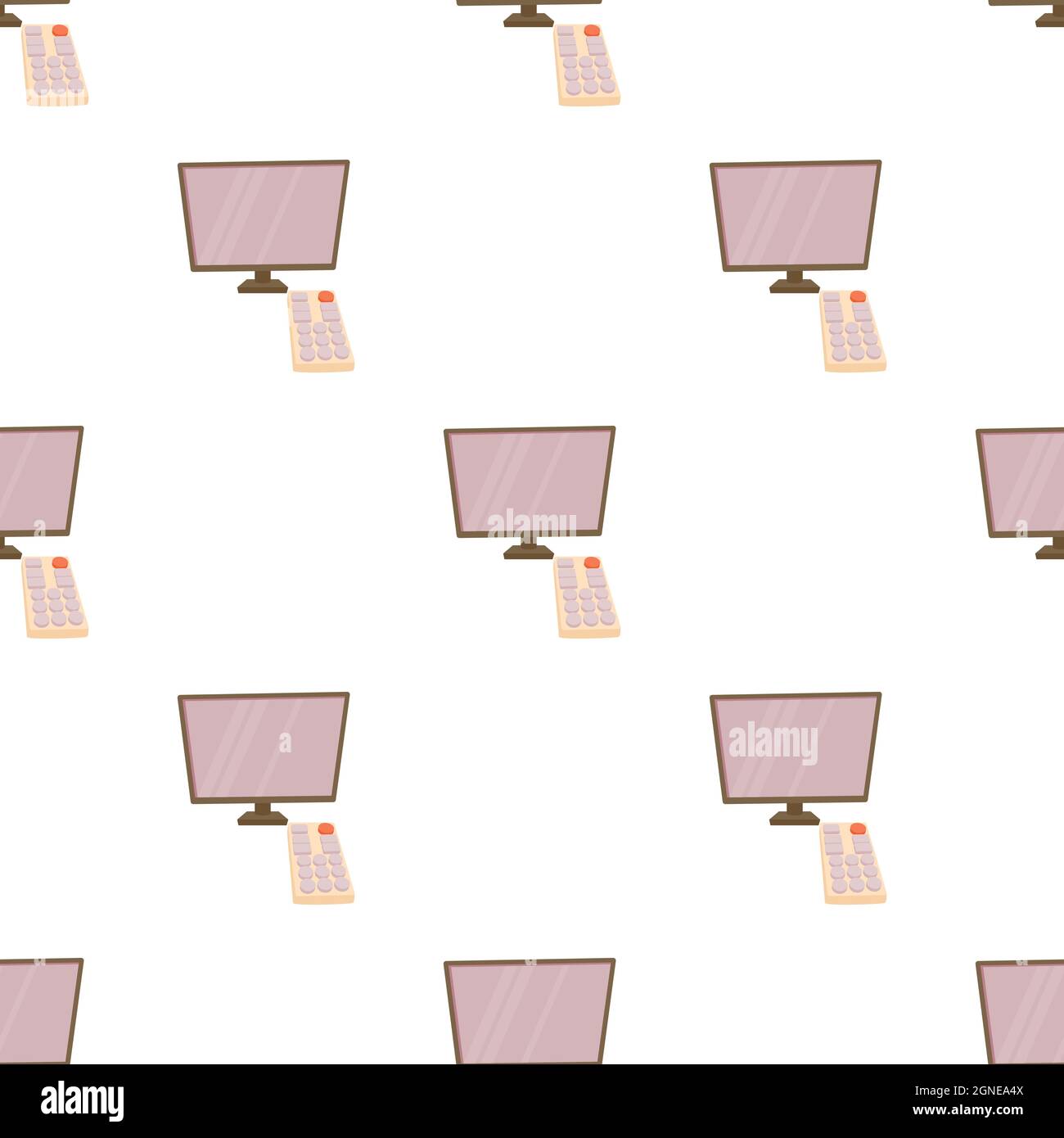 TV with remote pattern seamless background texture repeat wallpaper geometric vector Stock Vector