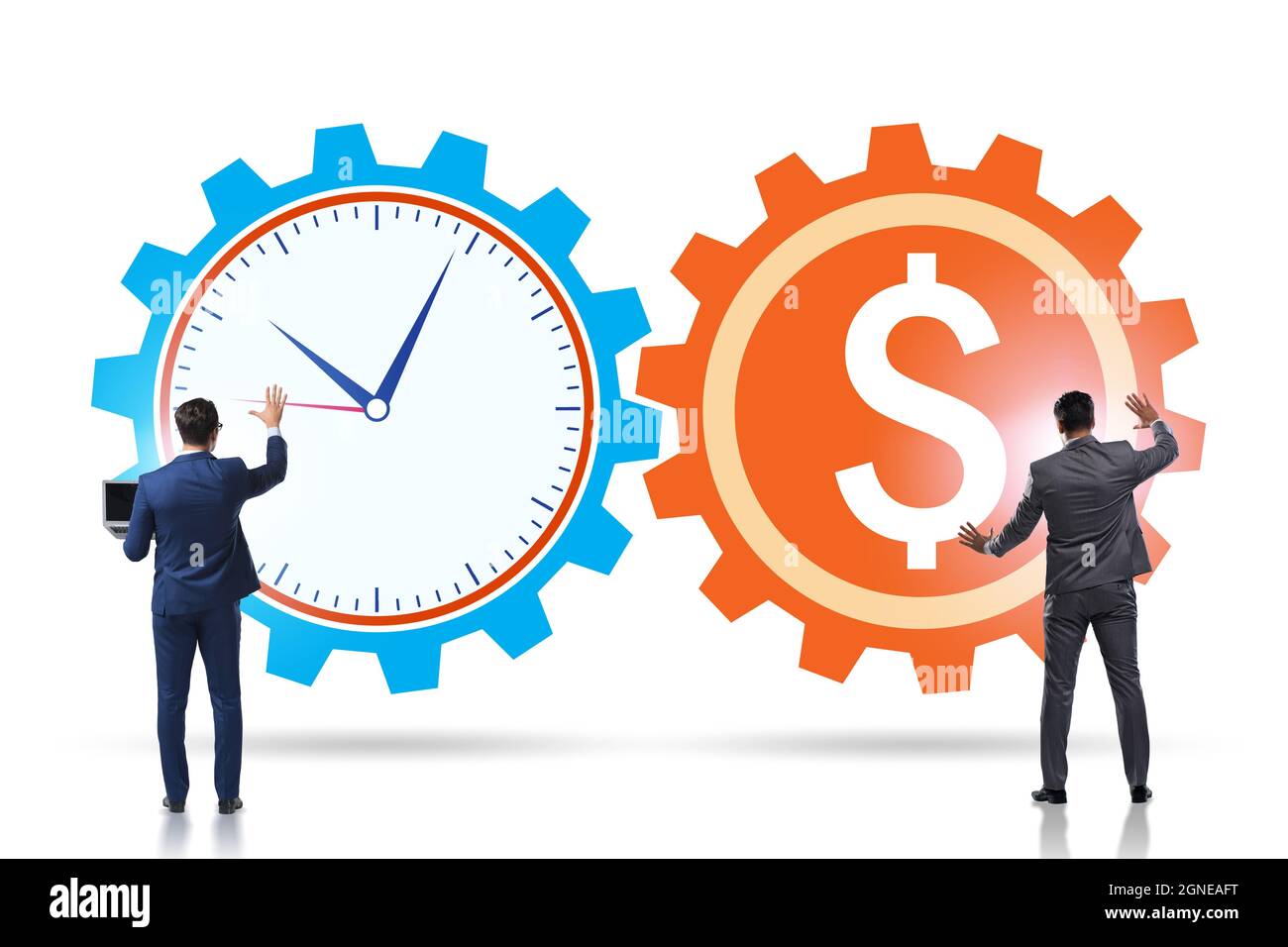 Time is money concept with the businessman Stock Photo - Alamy