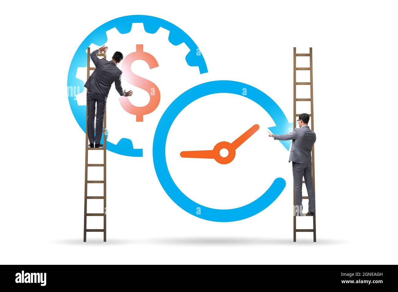 Time is money concept with the businessman Stock Photo - Alamy