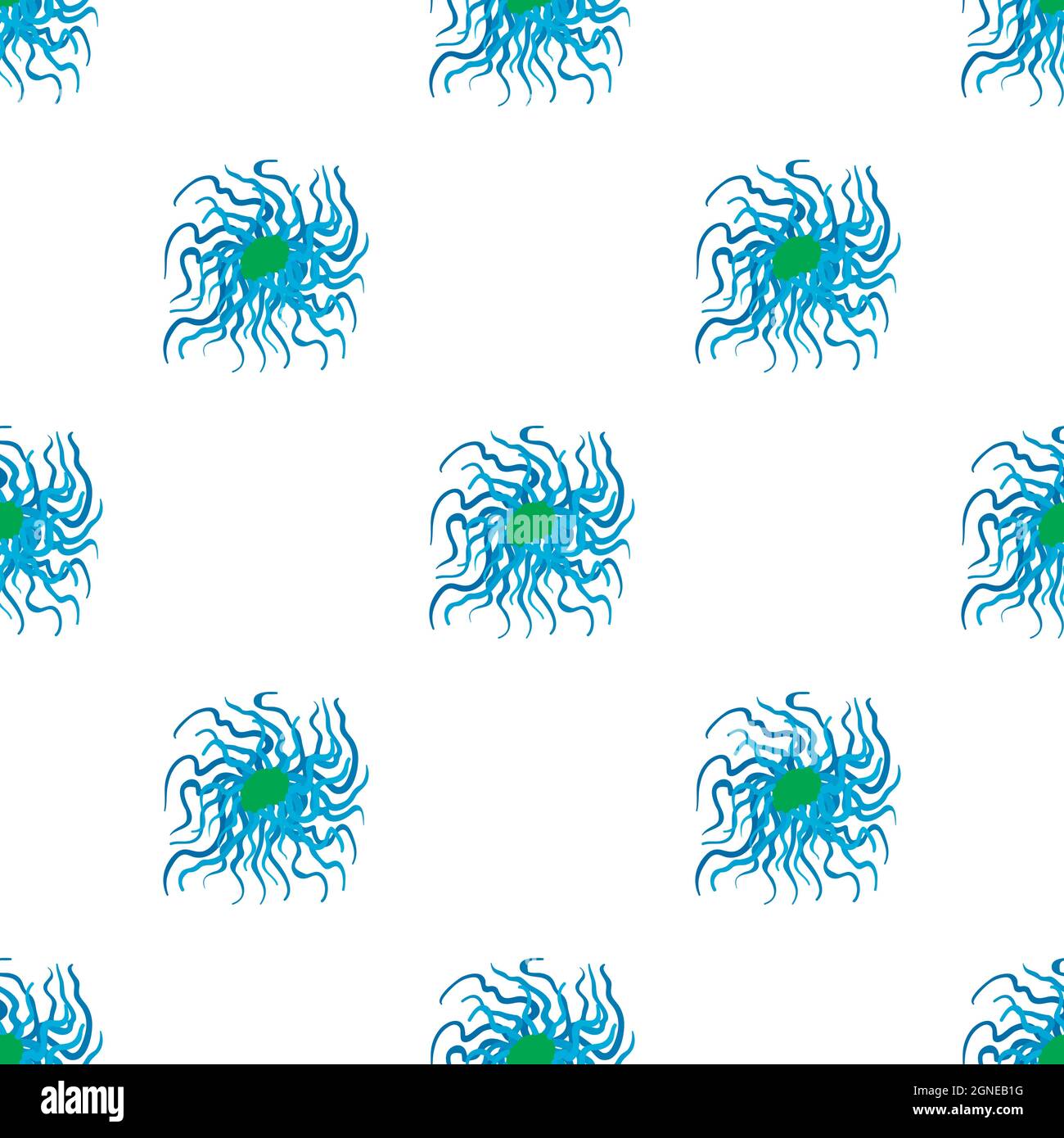 Round bacteria pattern cartoon Stock Vector Images - Alamy