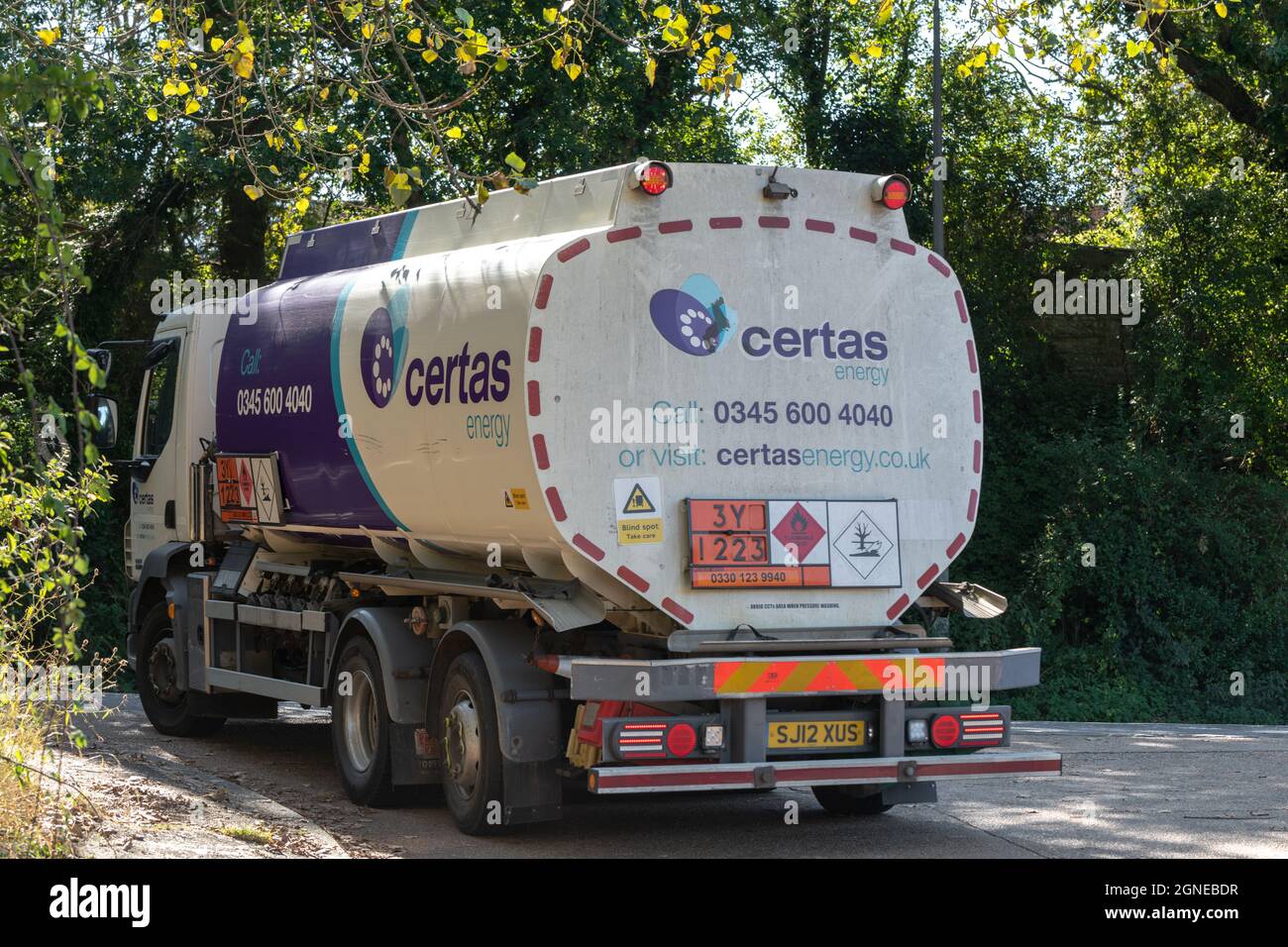 An oil delivery tanker, takes heating oil to rural homes. Global demand