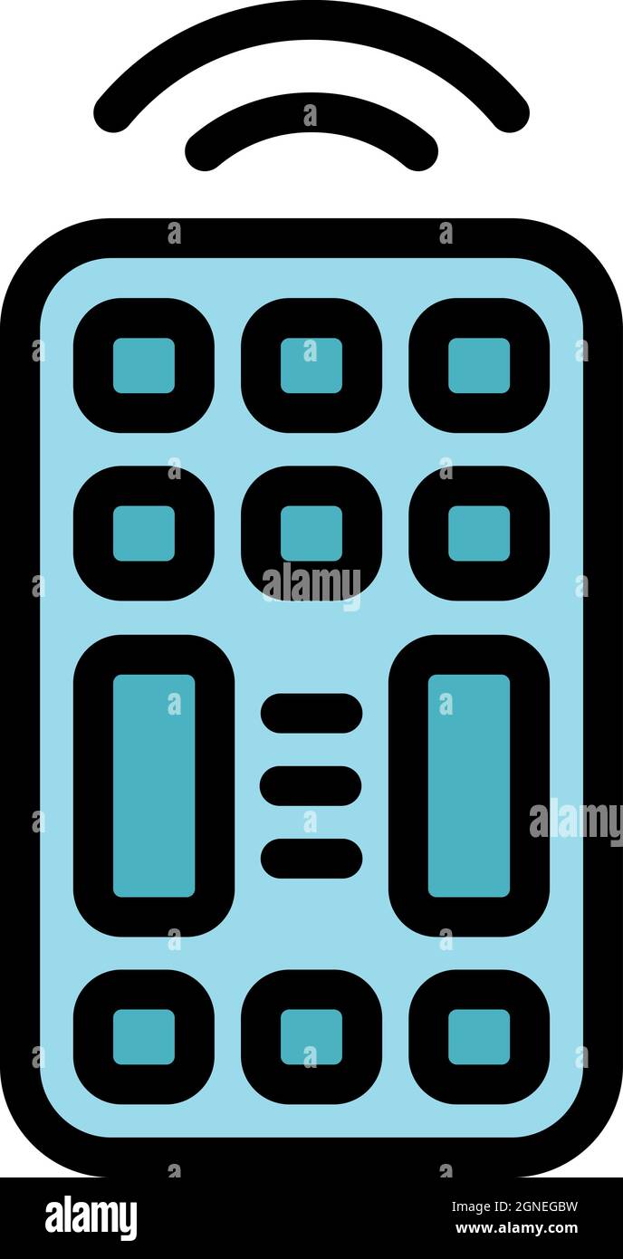 Smart remote control icon. Outline smart remote control vector icon ...
