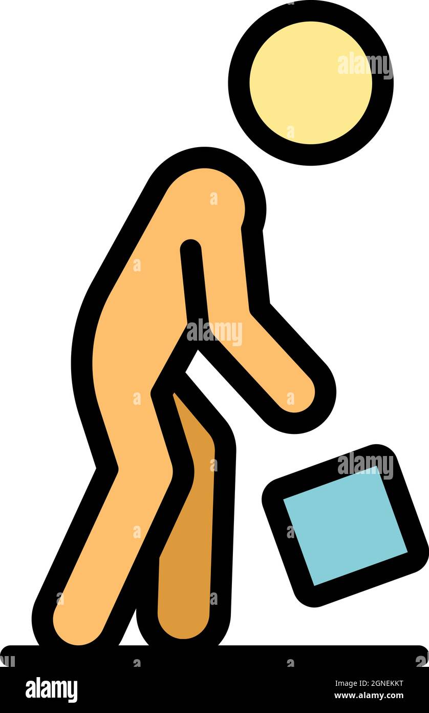Careless person object icon. Outline careless person object vector icon ...