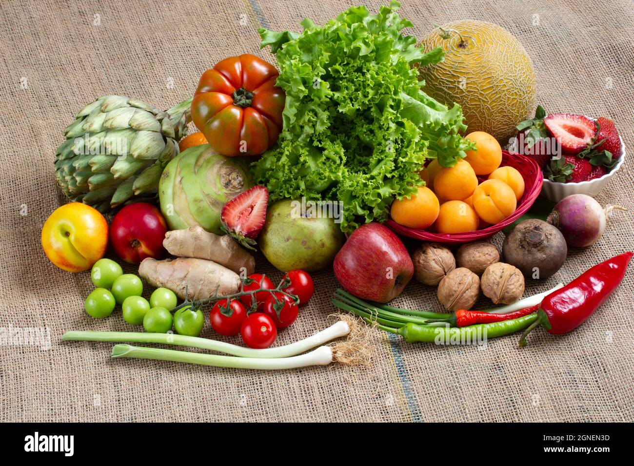 mixed fresh vegetables and fruits Stock Photo Alamy