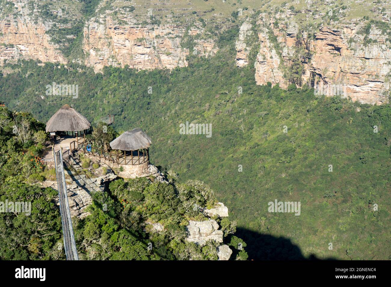 The Lake Eland suspension bridge in Oribi South Africa. The 80m