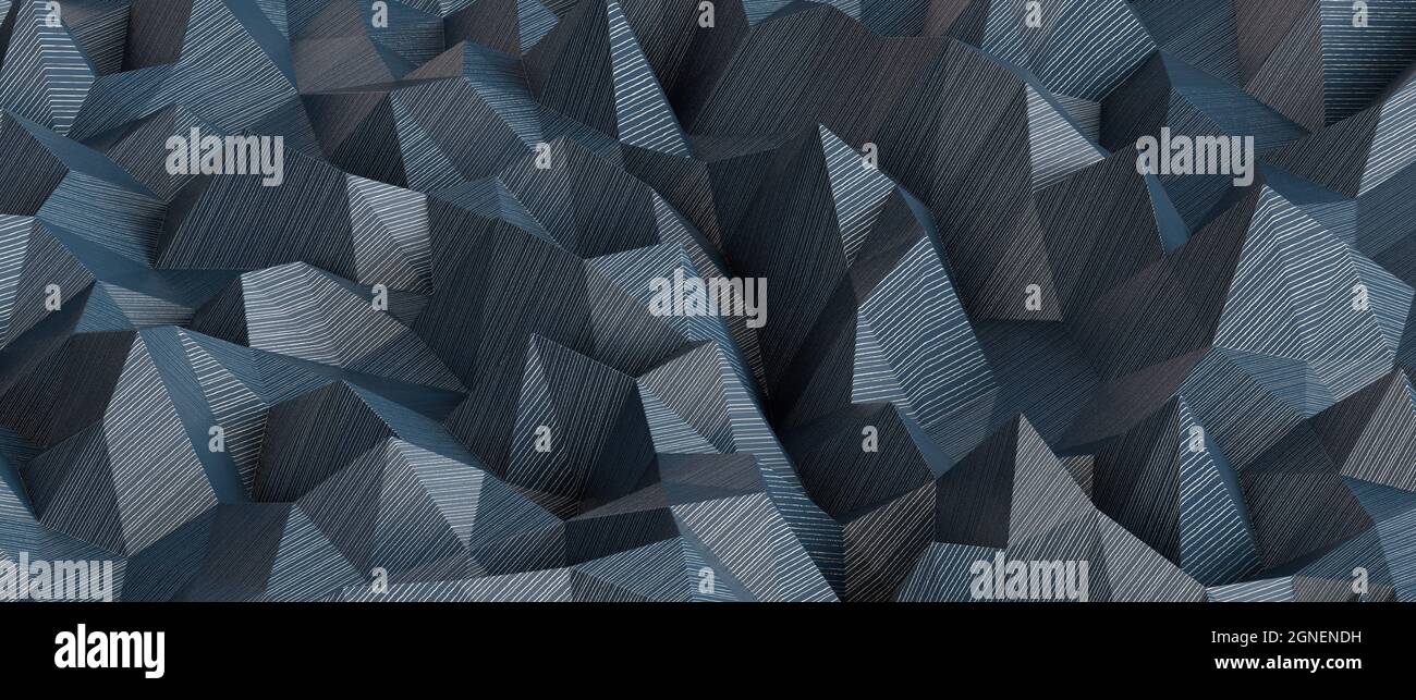 Abstract 2d illustration of a bumpy surface shaped like a triangle ...