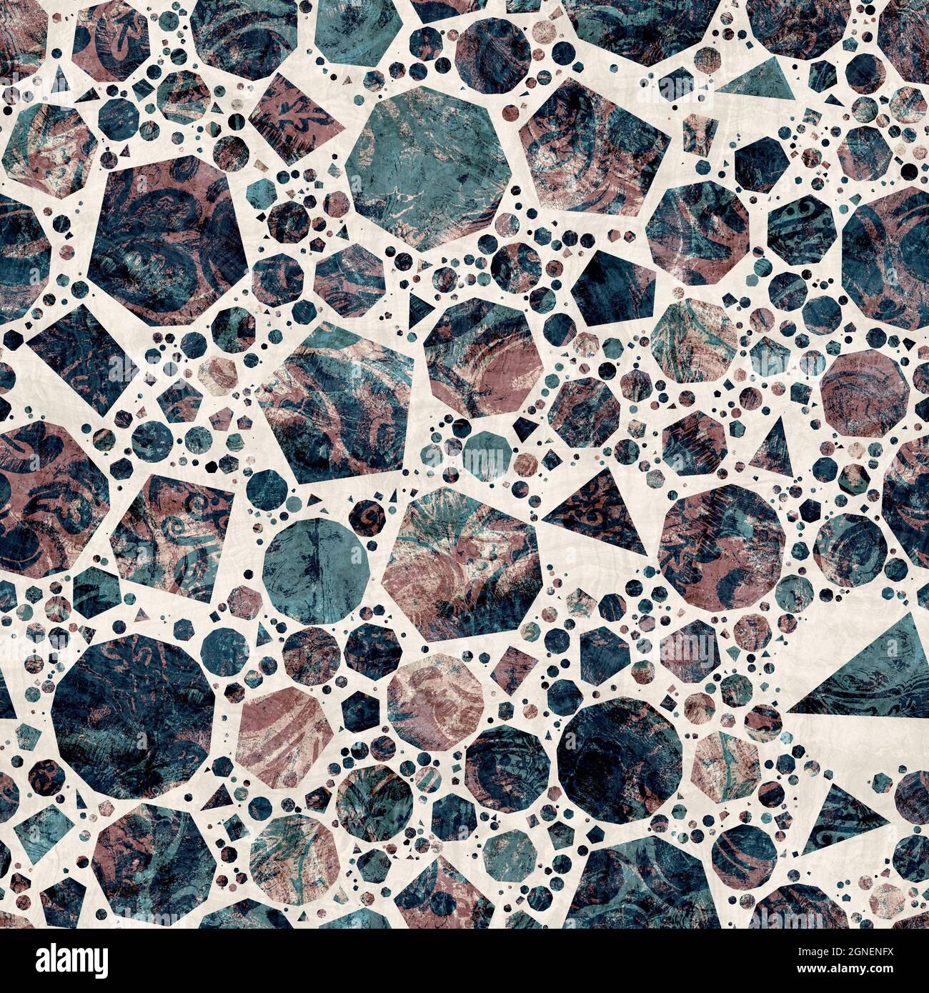 Seamless modern abstract random terrazzo pattern swatch Stock Photo - Alamy