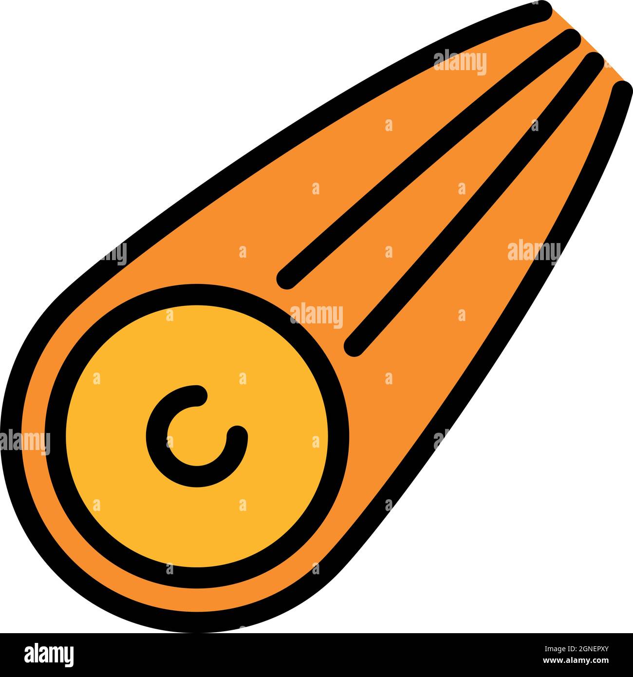 Space asteroid icon. Outline space asteroid vector icon color flat ...
