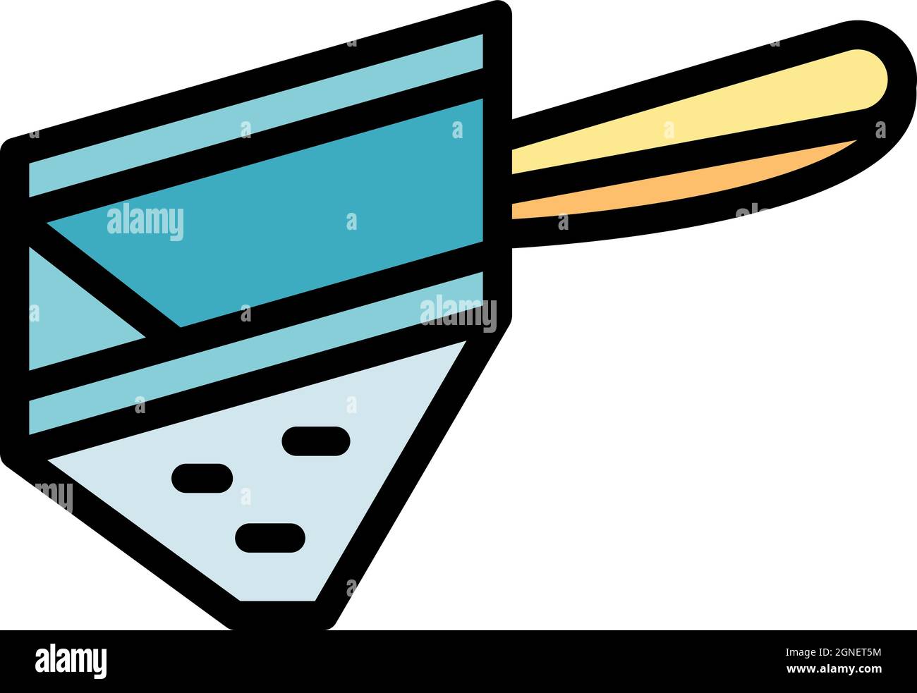 Pool net icon. Outline pool net vector icon color flat isolated Stock ...