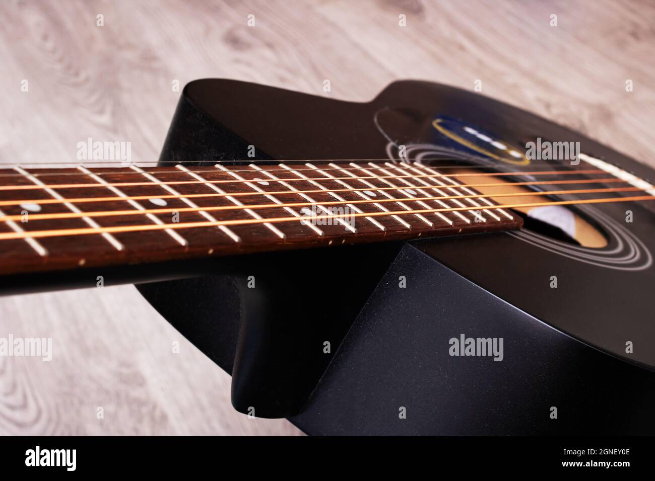 Closeup view neck fretboard hi-res stock photography and images - Alamy