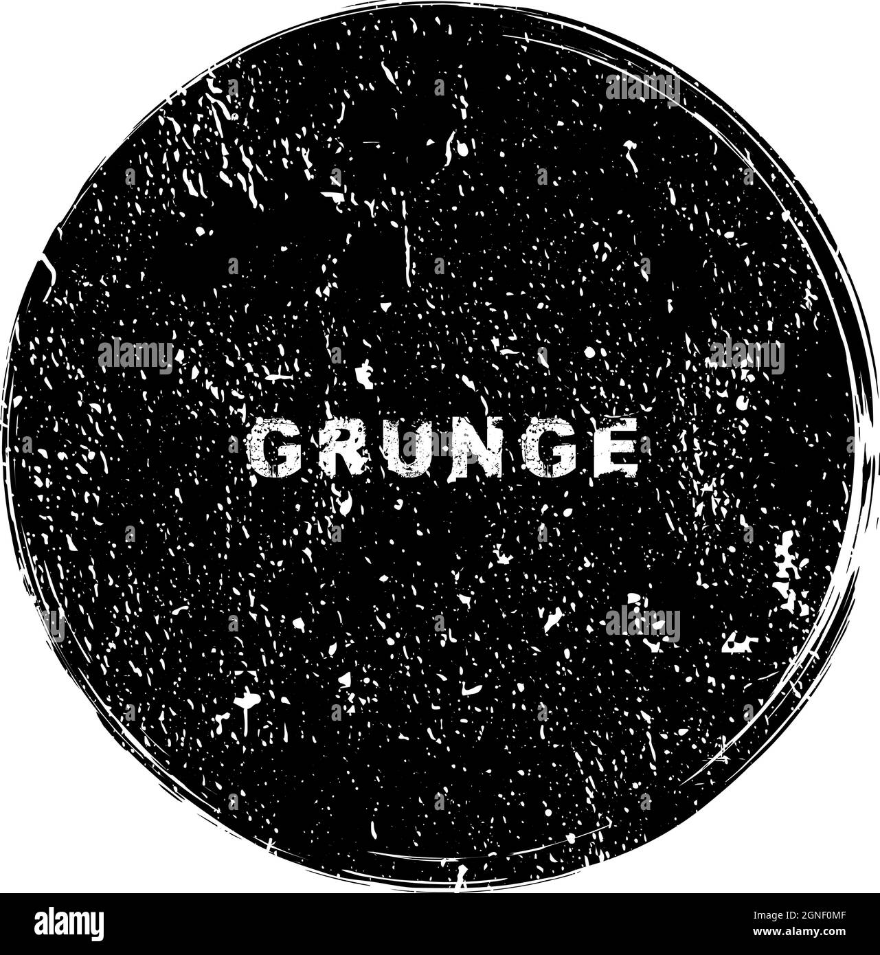 Grunge scratch stamp. Vector round shape. Distress textures. Blank dusty shape for banners, logo, insignias, icons, badges, emblems, labels Stock Vector