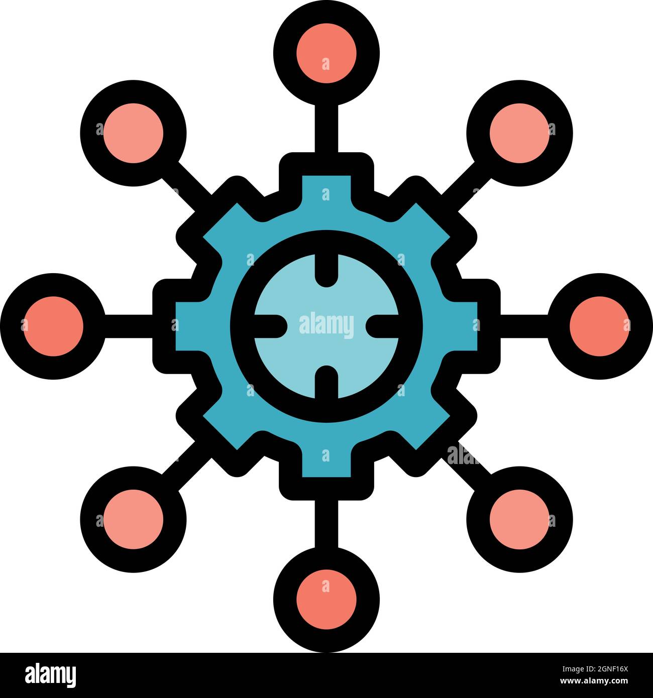 Adaptive changes icon. Outline adaptive changes vector icon color flat isolated Stock Vector