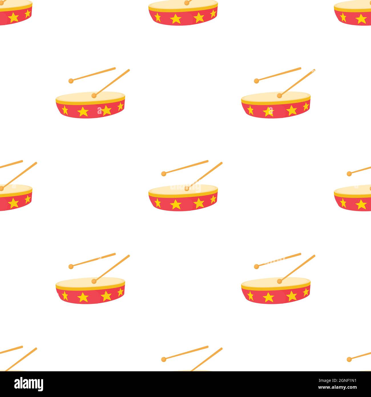 Drum pattern seamless background texture repeat wallpaper geometric vector Stock Vector