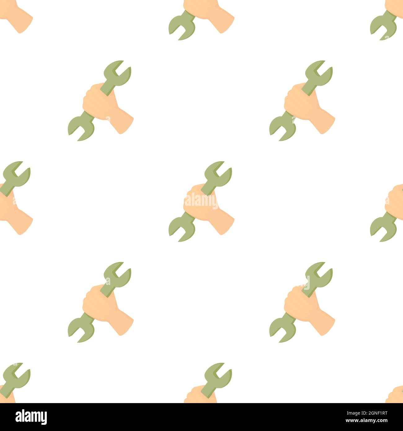 Wrench pattern seamless background texture repeat wallpaper geometric vector Stock Vector