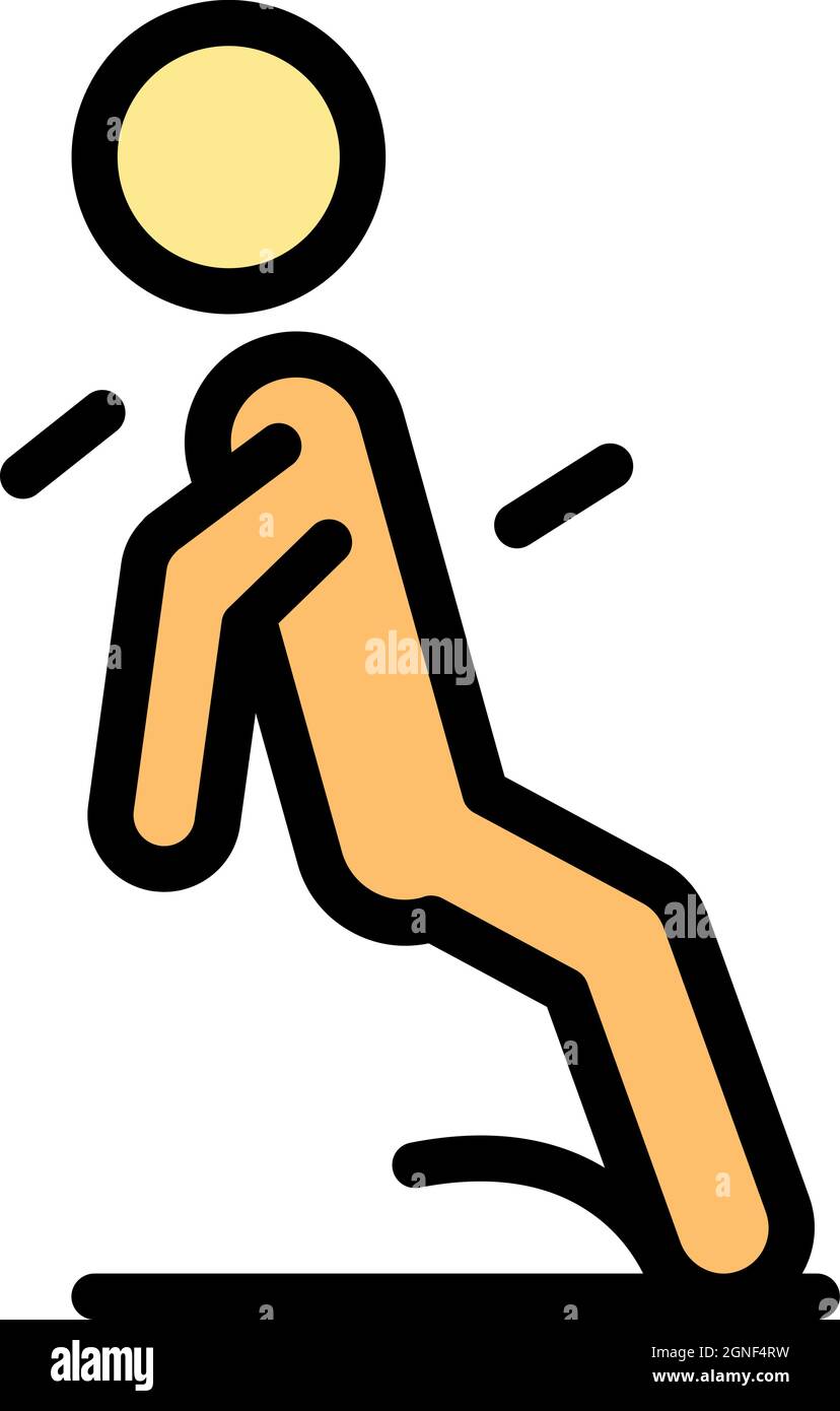 Danger careless person icon. Outline danger careless person vector icon ...