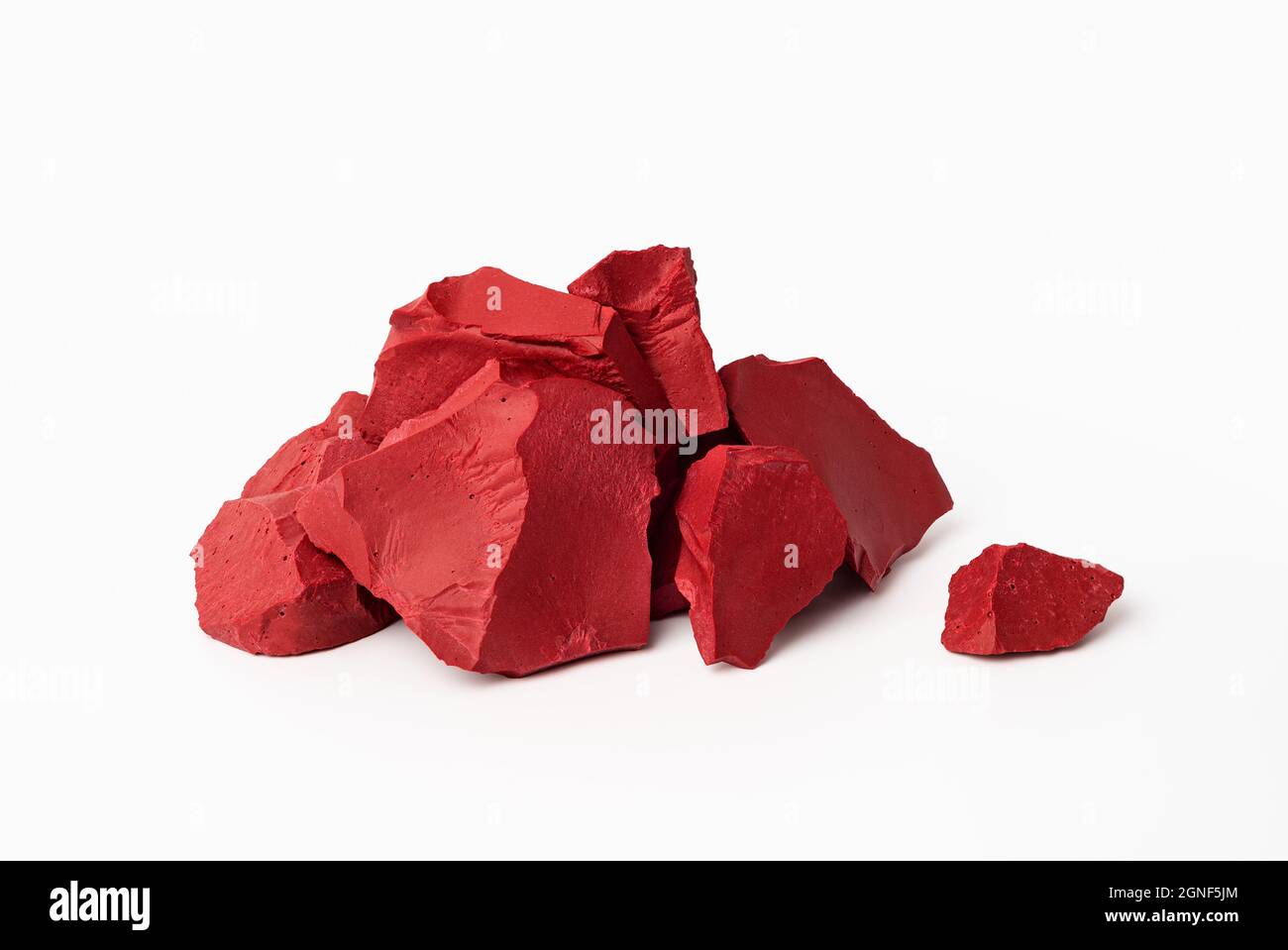 Red sealing wax isolated on white background Stock Photo