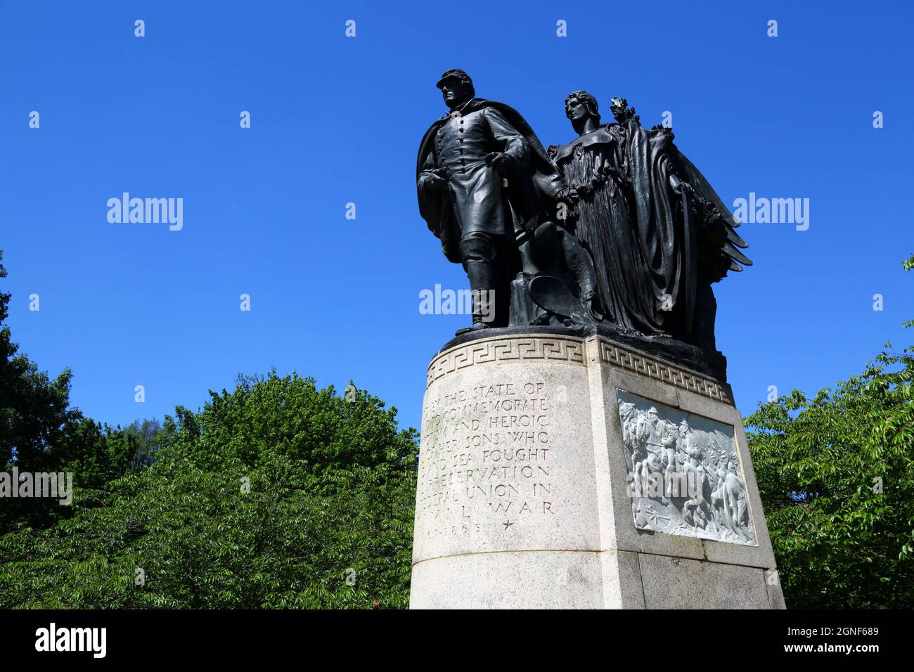 Union Soldiers and Sailors Monument, Wyman Park Dell, Baltimore, Maryland, USA Stock Photo
