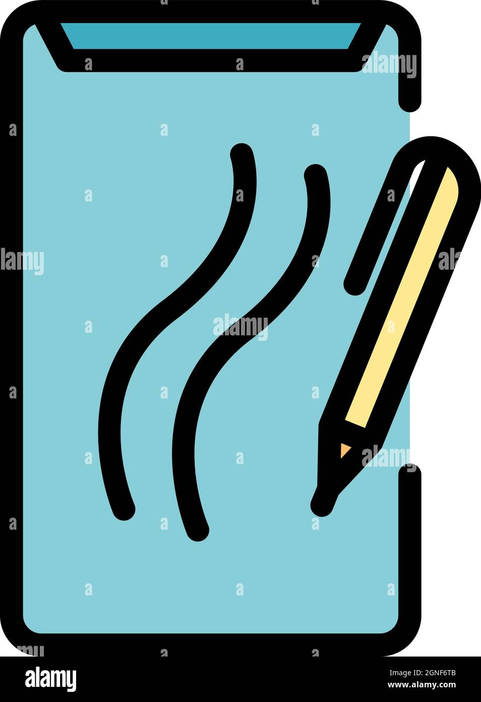 Mobile redesign icon. Outline mobile redesign vector icon color flat isolated Stock Vector