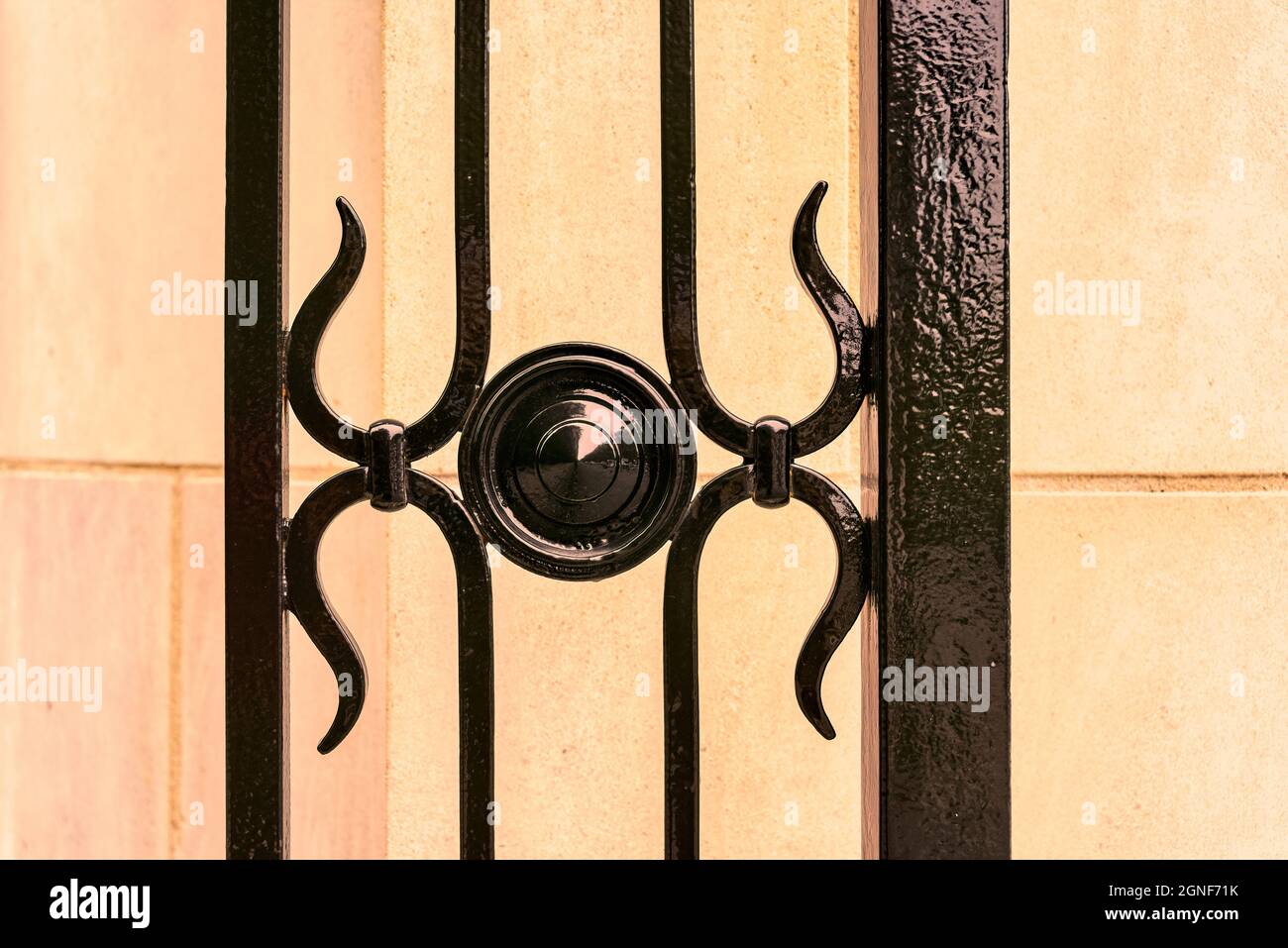 Beautiful metallic gate detail Stock Photo