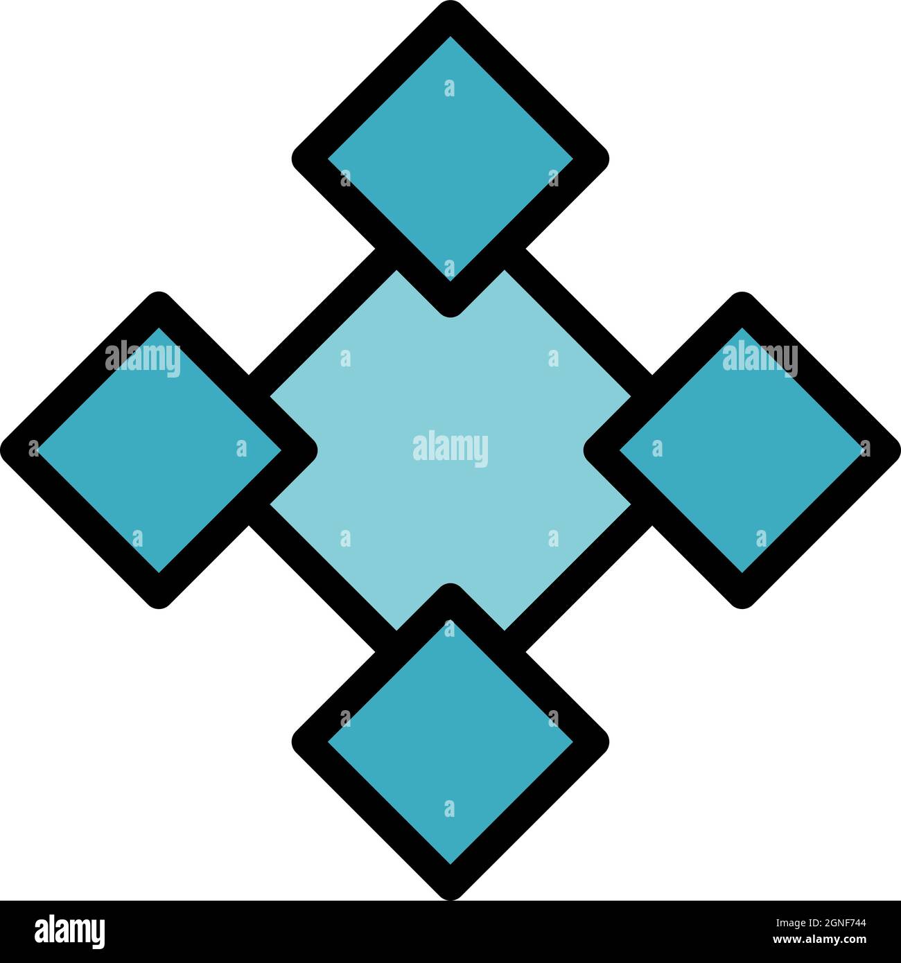 Creative redesign icon. Outline creative redesign vector icon color flat isolated Stock Vector