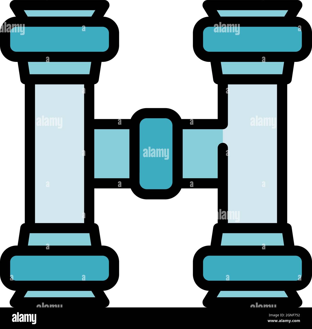 Pool pipes icon. Outline pool pipes vector icon color flat isolated ...