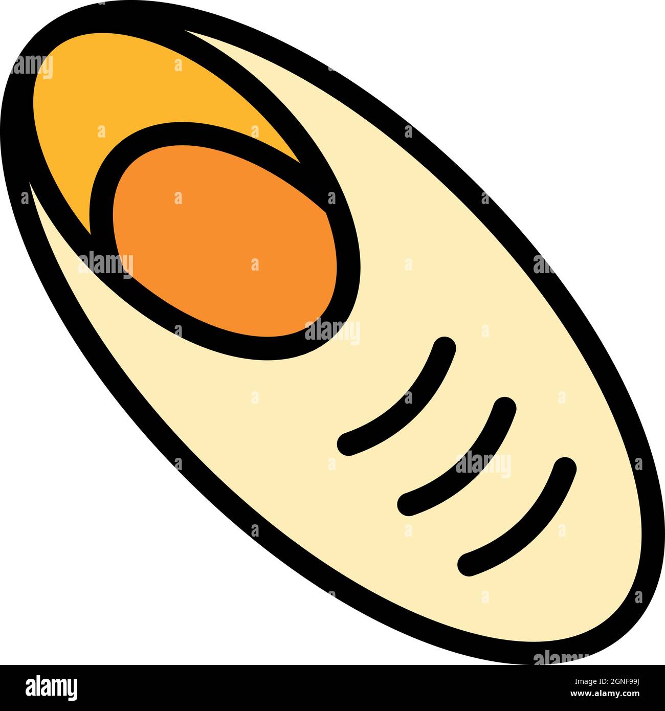 Food pita bread icon. Outline food pita bread vector icon color flat isolated Stock Vector