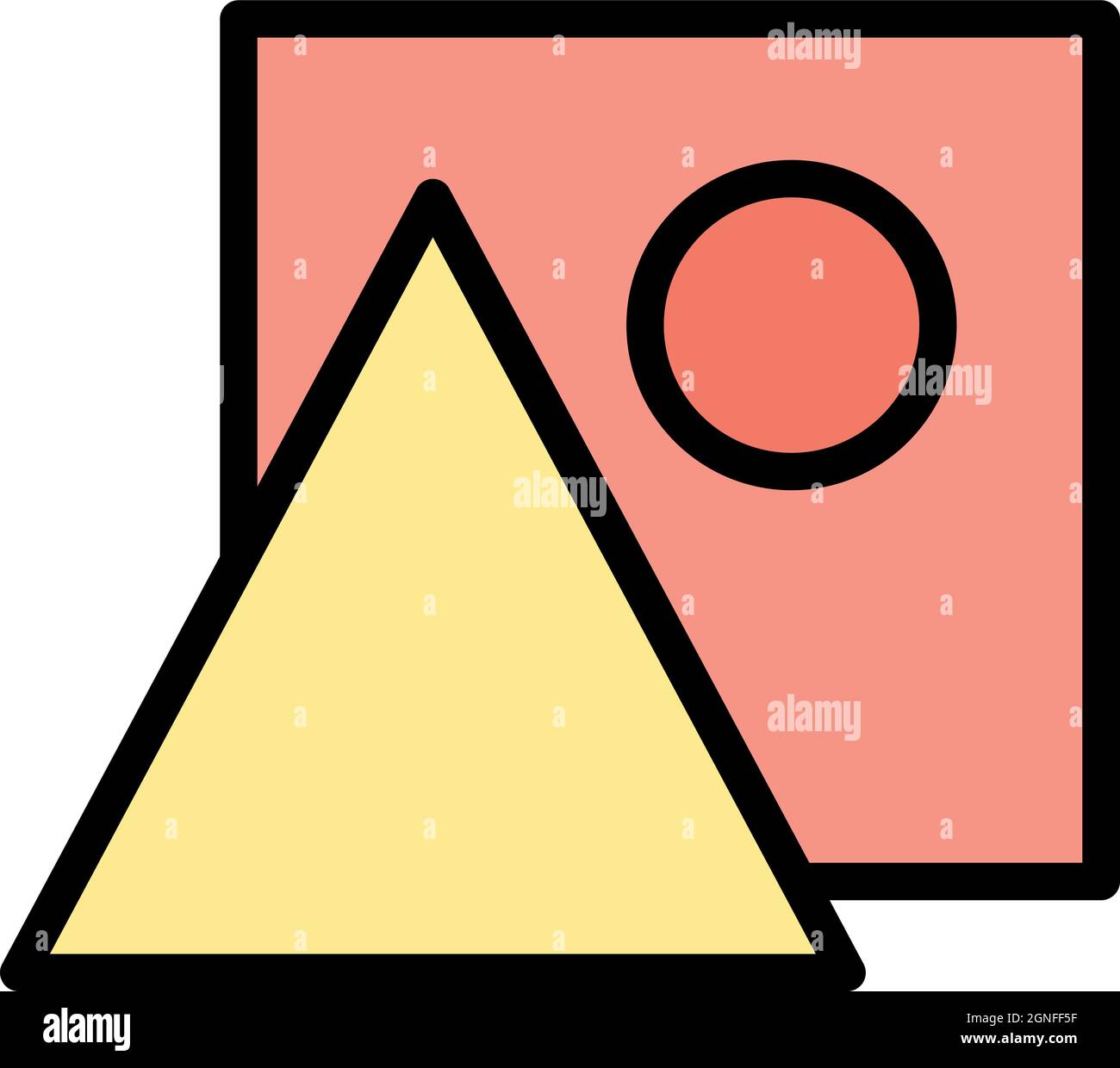 Redesign icon. Outline redesign vector icon color flat isolated Stock Vector