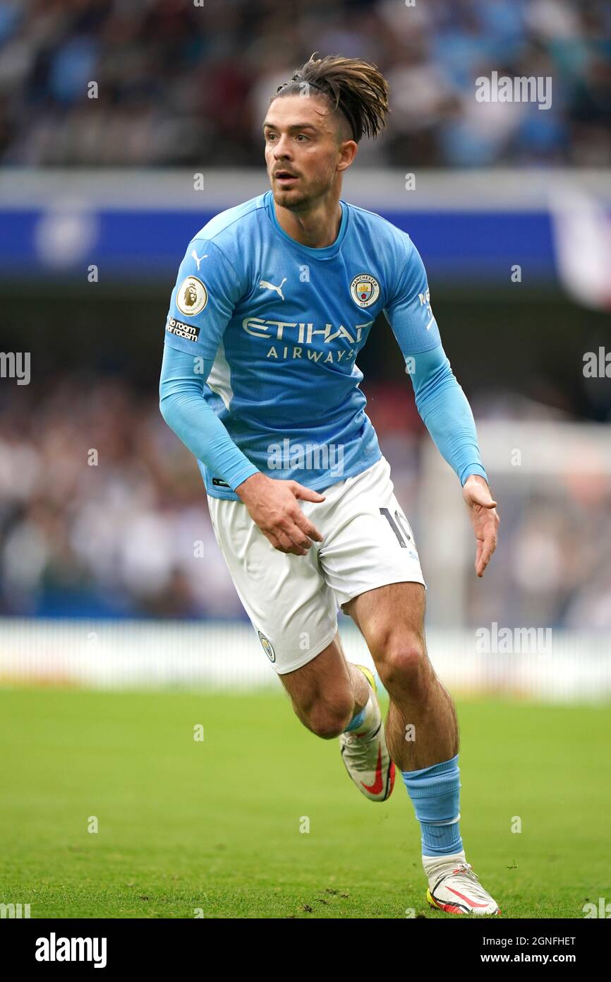 Manchester City's Jack Grealish during the Premier League match at Stamford Bridge, London. Picture date: Saturday September 25, 2021. Stock Photo