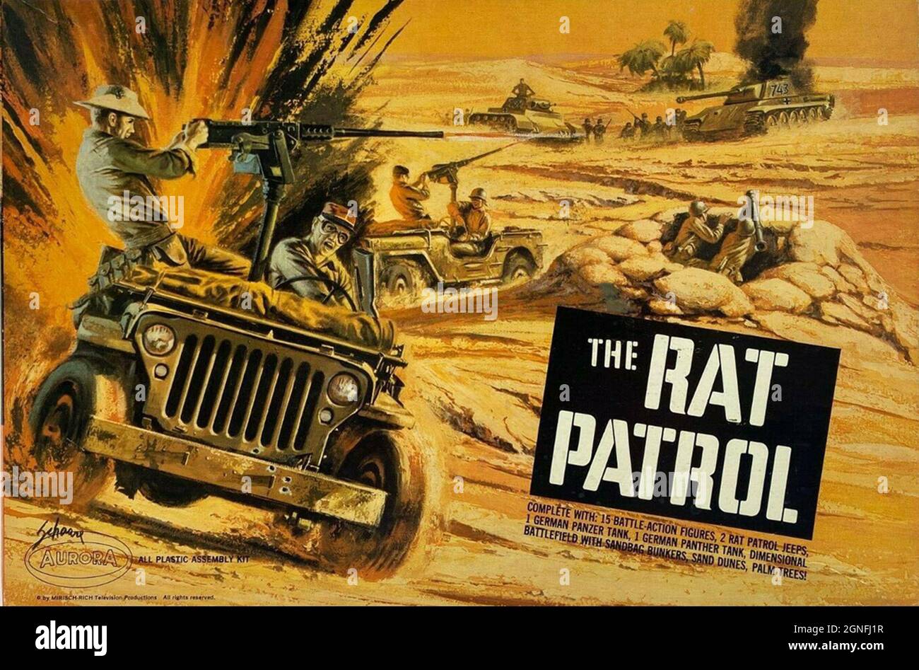 The Rat Patrol, Aurora plastic kit based on American television series ...