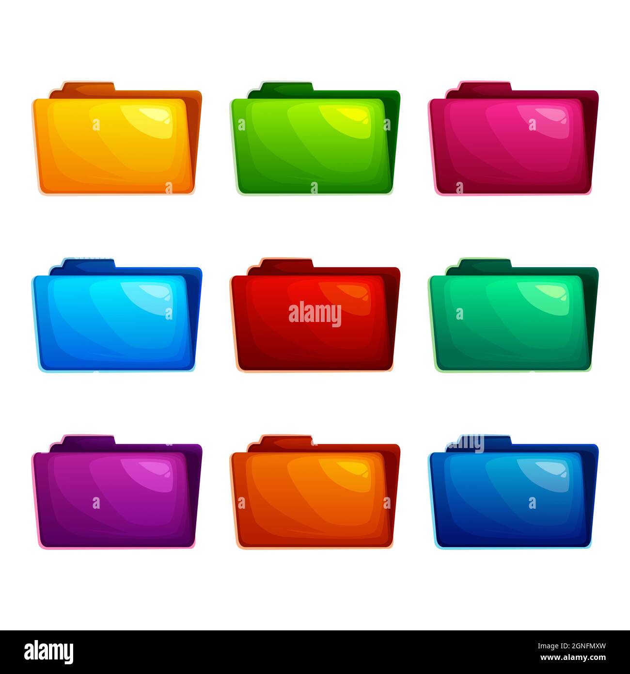 Beautiful and nice group of multi-colored files Stock Photo - Alamy