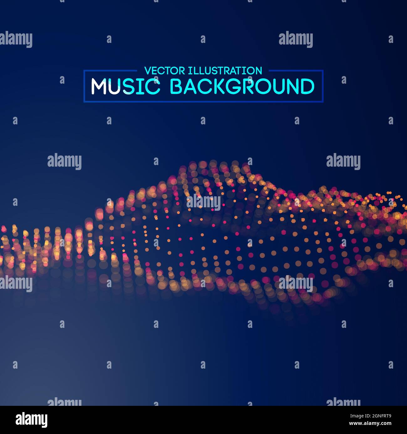 Music Background Blue abstract futuristic background. Future technology ...