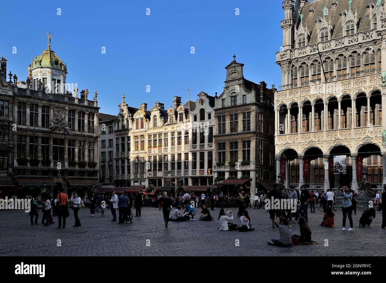 BELGIUM, TOWN OF BRUSSELS, DISTRICT OF CENTRE CALLED THE PENTAGON, GABLED FACADES OF THE GRAND PLACE Stock Photo