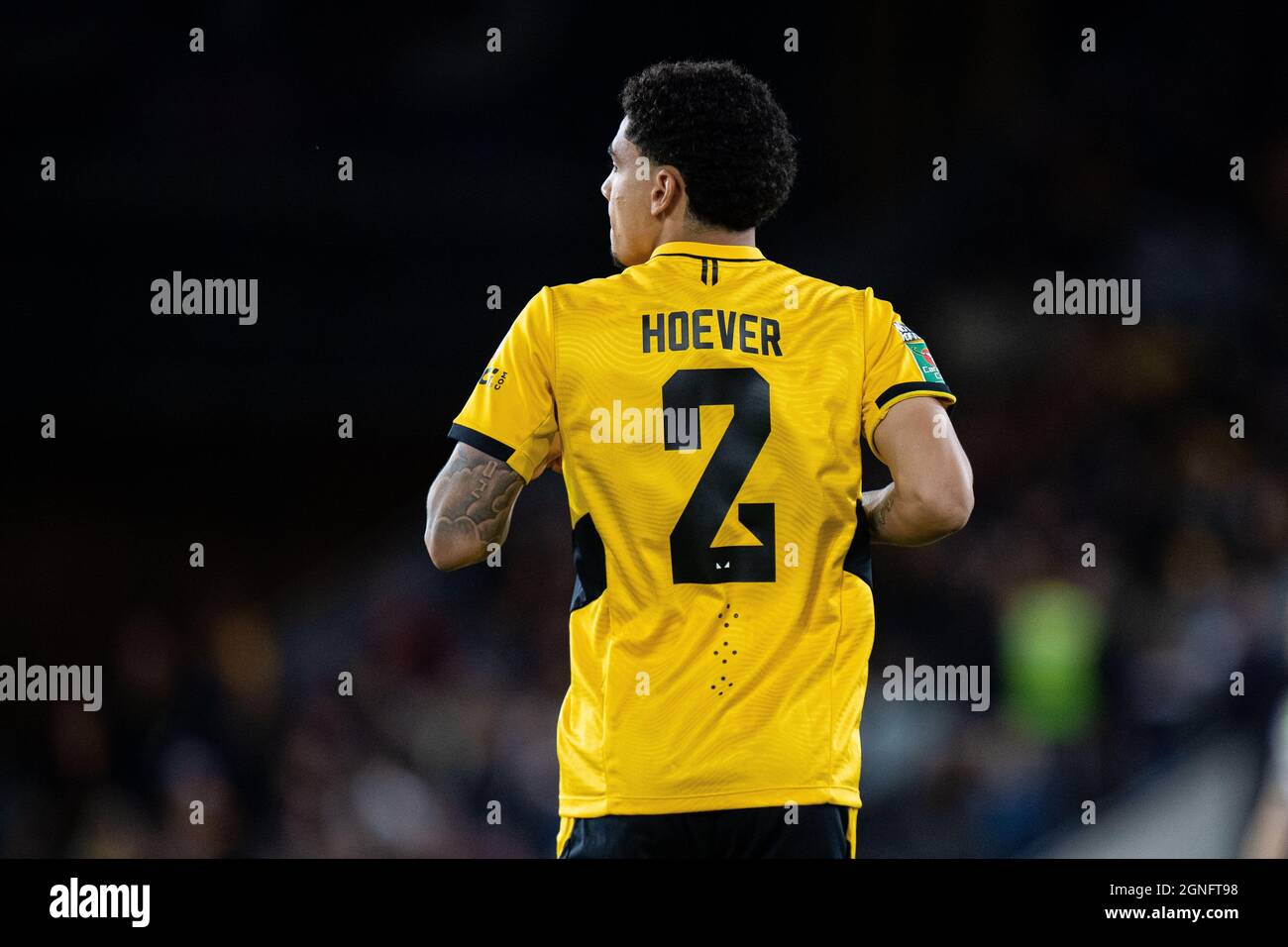 Ki-Jana Hoever of Wolves during the Carabao Cup Third Round match between Wolverhampton Wanderers and Tottenham Hotspur at Molineux on September 22, 2 Stock Photo