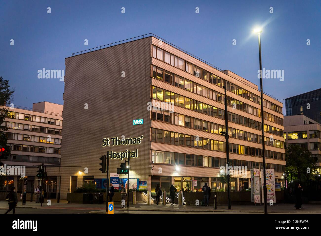 St Thomas' Hospital, a large NHS teaching hospital, London, England, UK