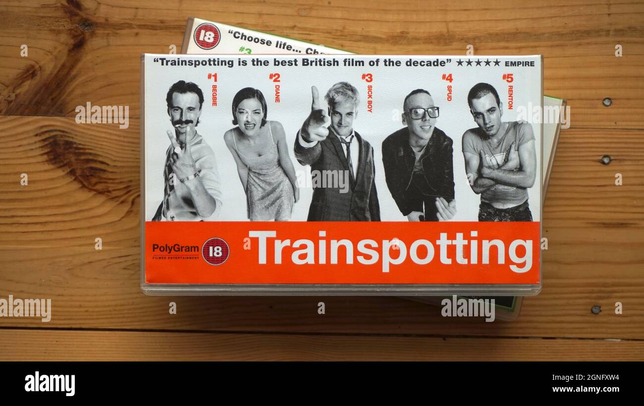 Trainspotting, original VHS home video release in iconic packaging