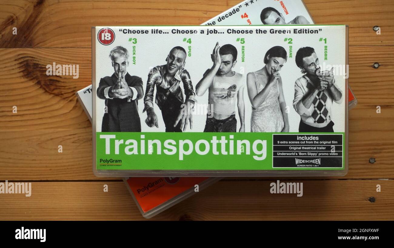 Trainspotting, original VHS home video release in iconic packaging