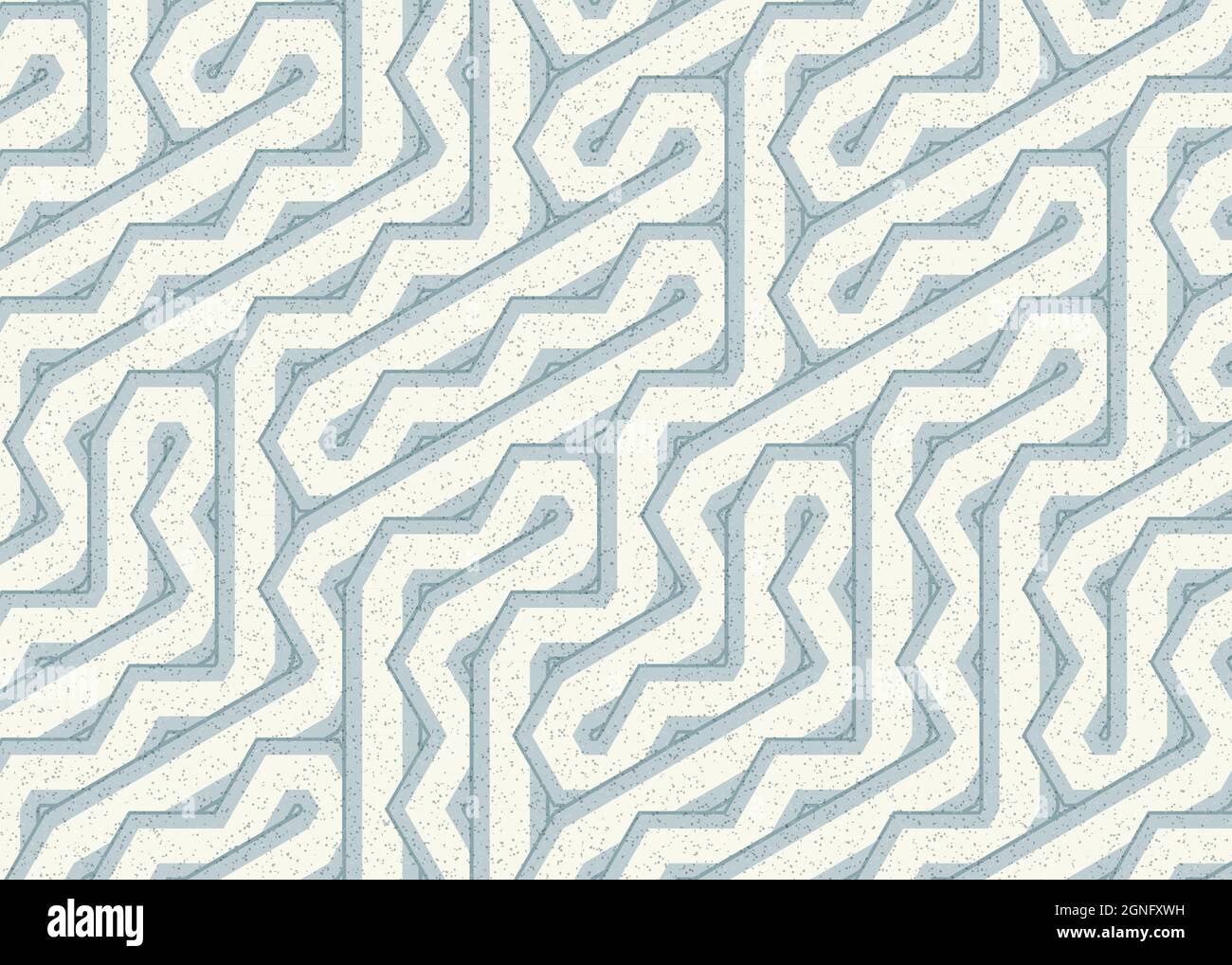 Computer-generated Hexagon Tile Connection art background design illustration Stock Vector