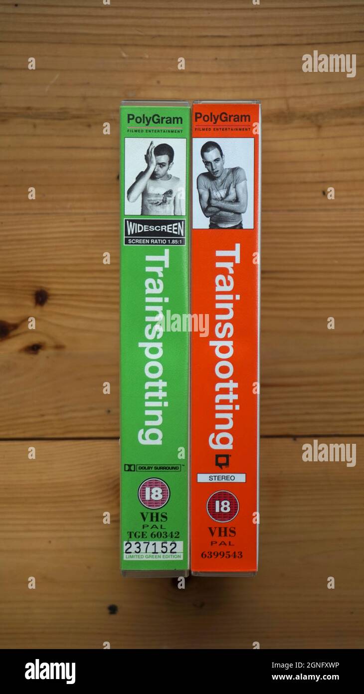 Trainspotting, original VHS home video release in iconic packaging
