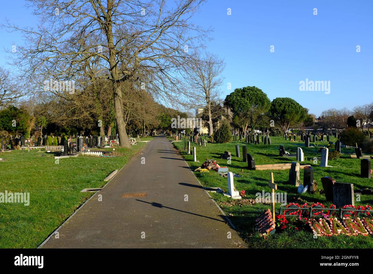 Lambeth Cemetery Tooting London Stock Photo Alamy