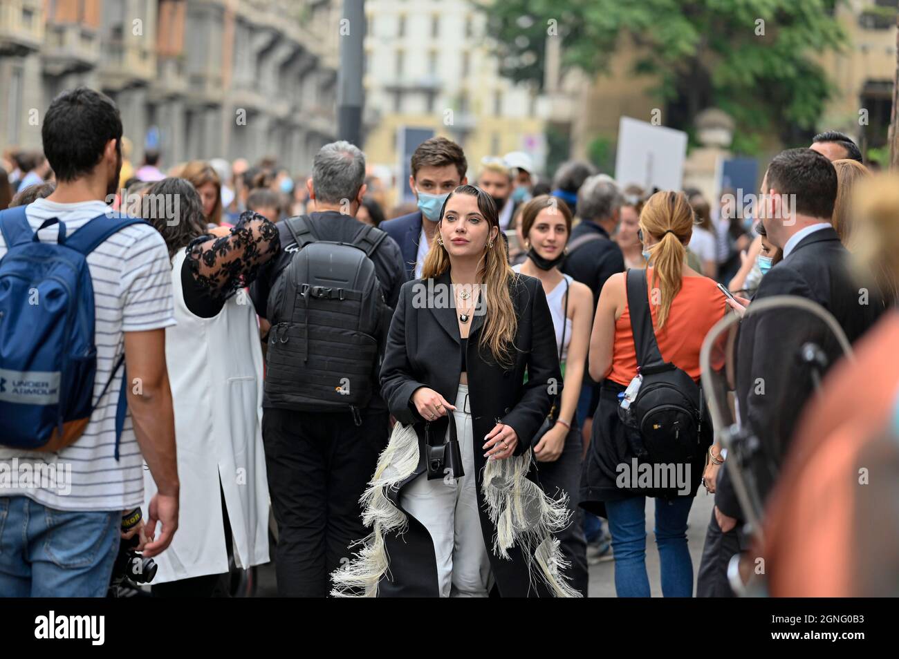 Milan, Italy. 25th Sep, 2021. Milan, Milan Fashion Week, Women Spring