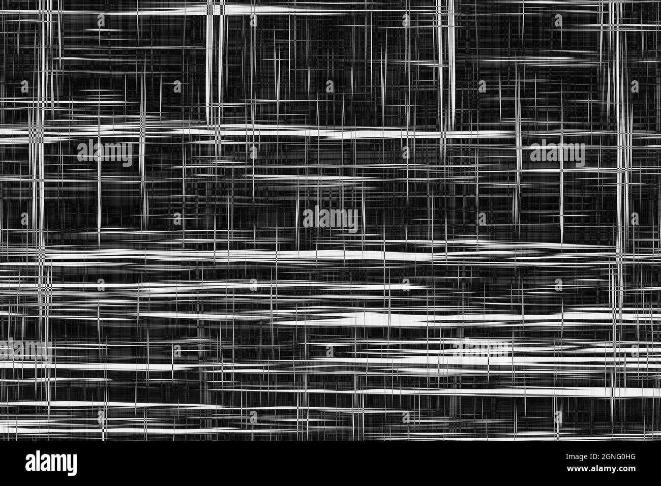 Black and white pattern of abstract graphic lines for design in your work background. Stock Photo
