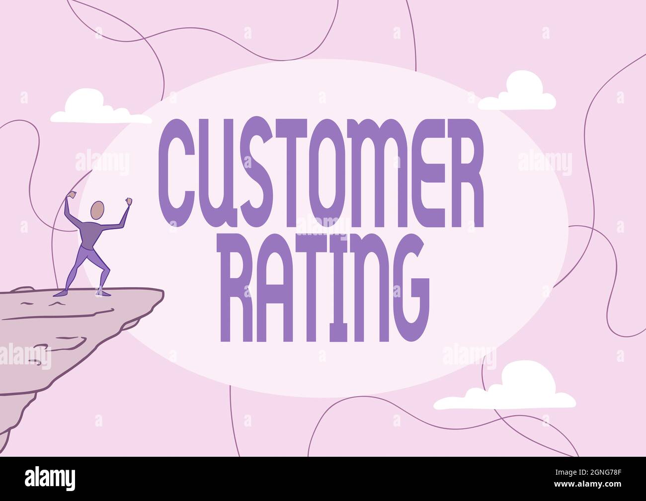 Conceptual caption Customer Rating. Business approach Each point of the
