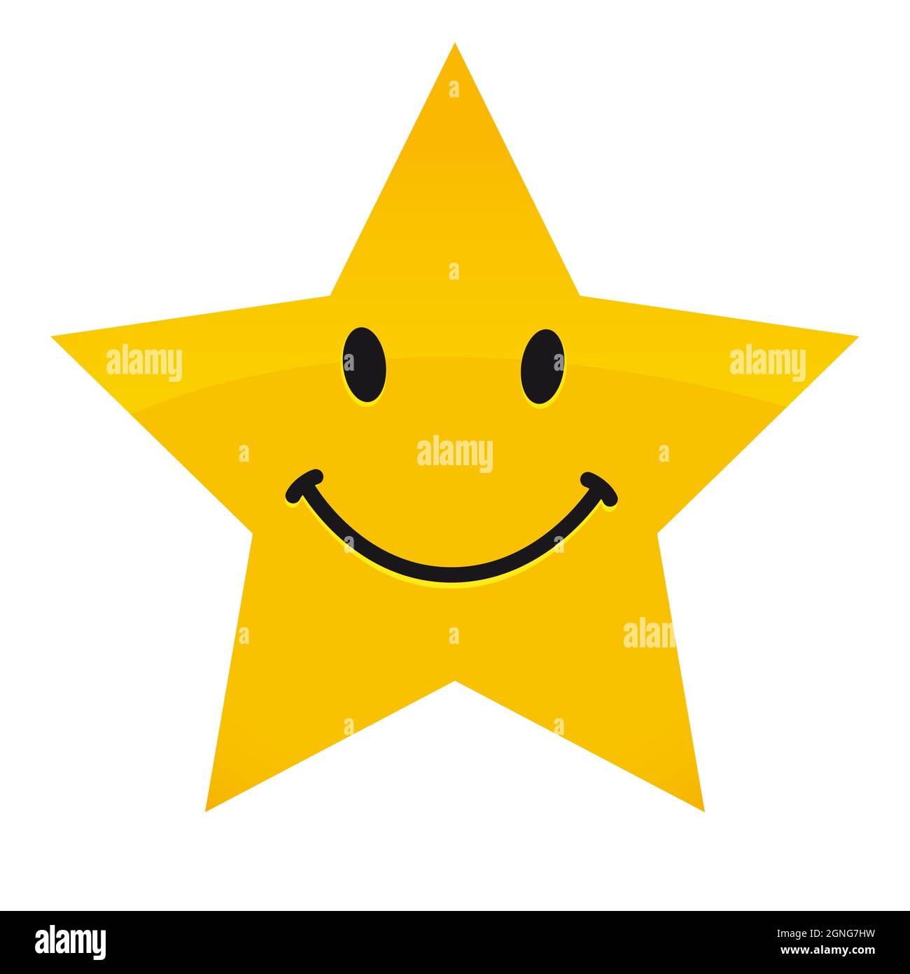 Creative smile icon, holiday star shape. Smiling emoticon vector logo. Happy World Smile Day, Happy Emoji Day congrats. Isolated abstract graphic desi Stock Vector