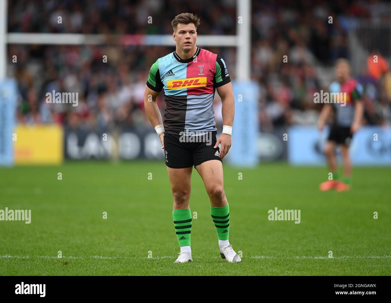 Twickenham, United Kingdom. 25th Sep, 2021. Premiership Rugby. Harlequins V Worcester Warriors. The Stoop. Twickenham. Huw Jones (Harlequins). Credit: Sport In Pictures/Alamy Live News Stock Photo