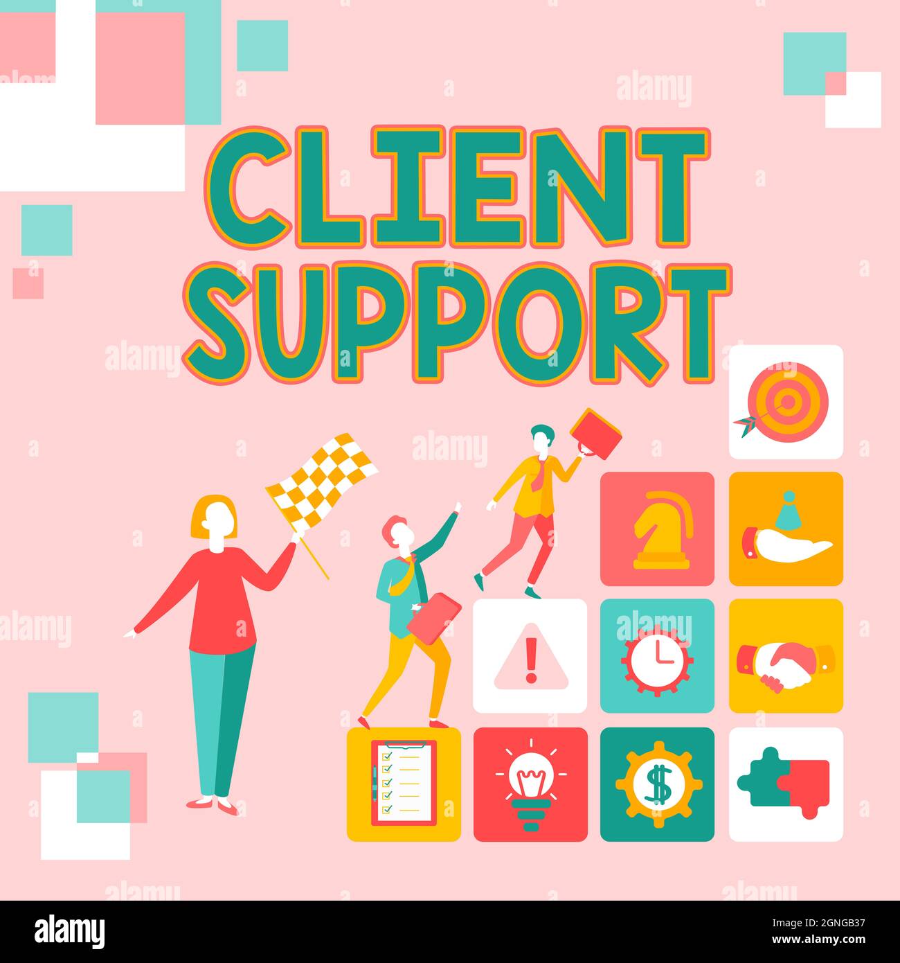 Conceptual display Client Support. Conceptual photo focus on helping ...