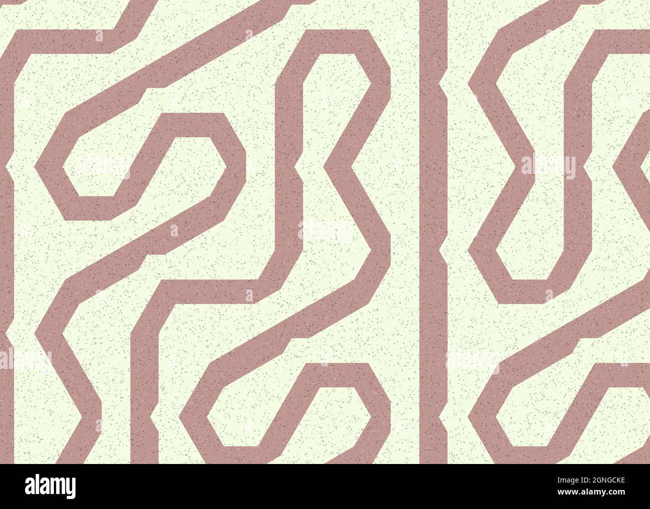 Computer-generated Hexagon Tile Connection art background design illustration Stock Vector